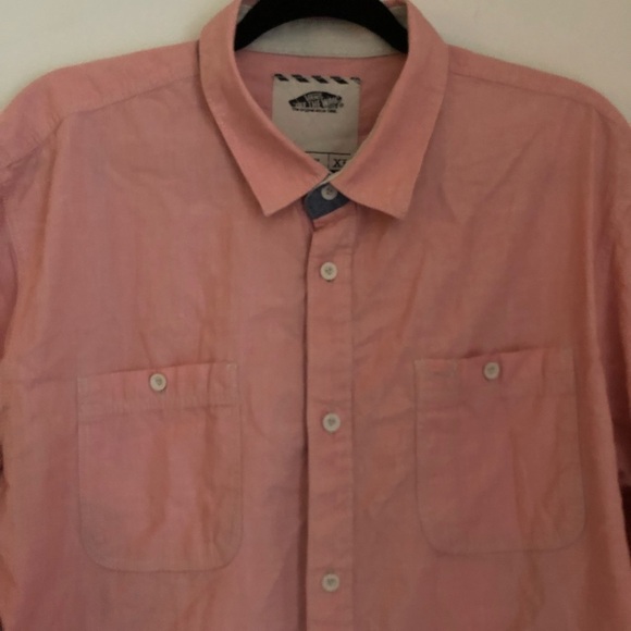VANS Pink Button-down Long-Sleeve Shirt XL - Picture 5 of 11